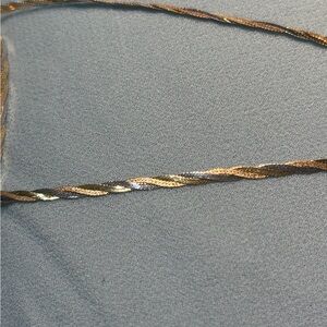 Tri Gold  Twisted Rope Necklace